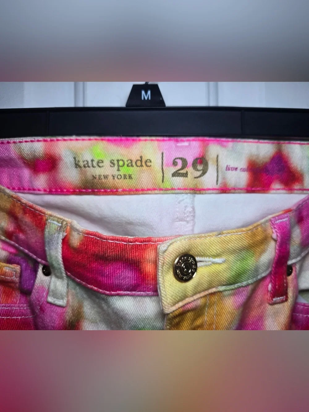 Kate Spade Broome Street Watercolor Floral Skinny Jeans Sz 29 Pants Vibrant